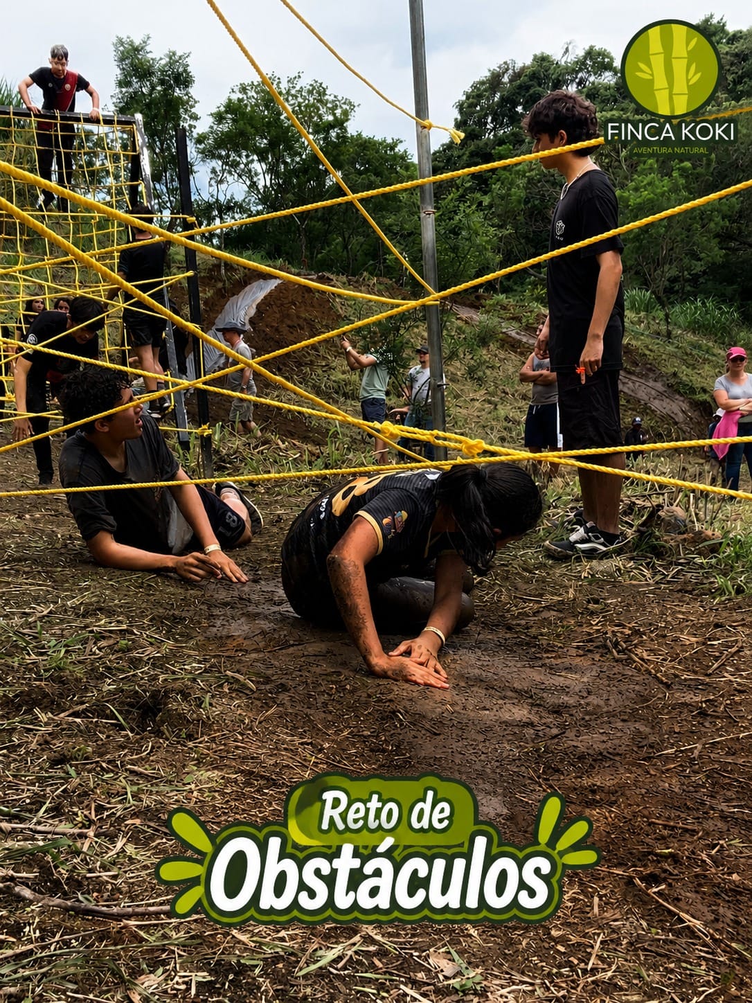 Carrera de obstáculos en Finca Koki